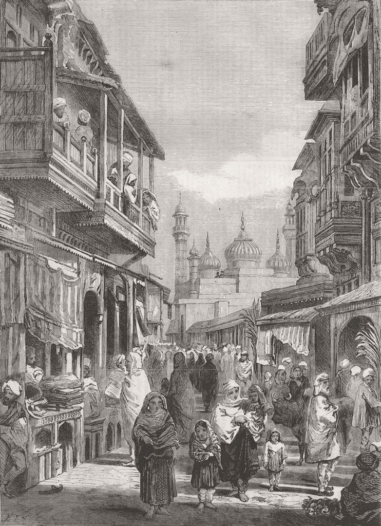 PAKISTAN. Street scenes in Lahore 1858 old antique vintage print picture
